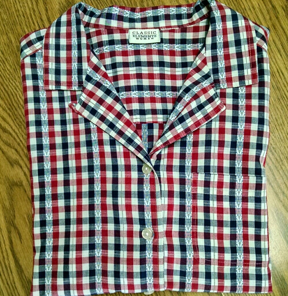 Red checked top