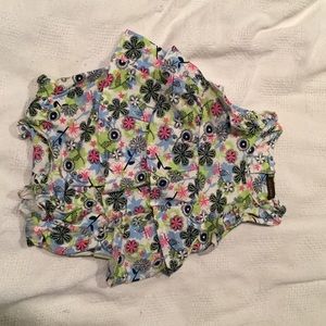 Rabbitmoon 12-18 floral romper worn once perfect