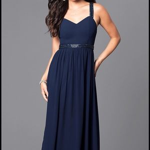 Navy blue prom dress from promgirl.
