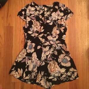 Floral patterned romper