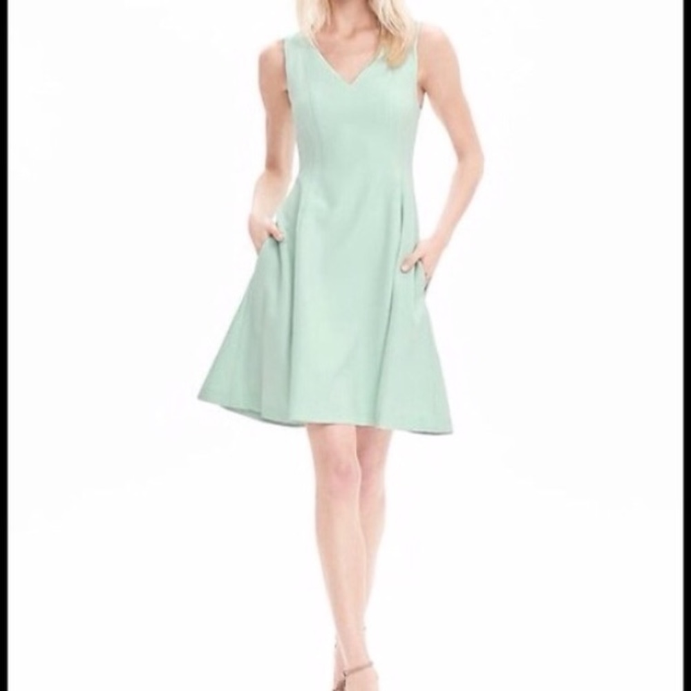 Mint Green fit and flare dress