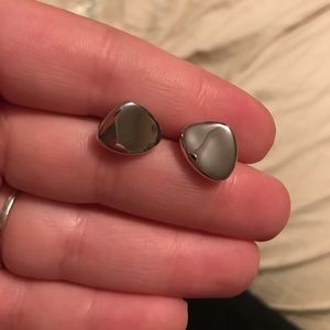 BIRKS sterling silver pebble earrings