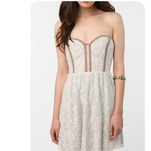 Urban Outfitters Strapless Lace Dress