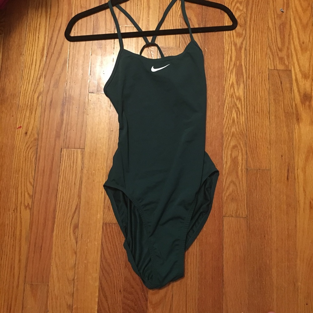 Green Nike 1 piece bathing suit