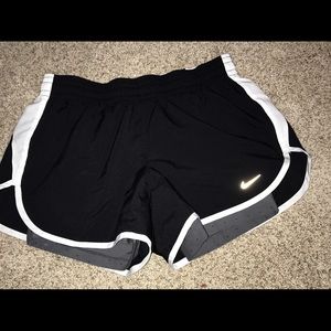 black and white nike athletic shorts
