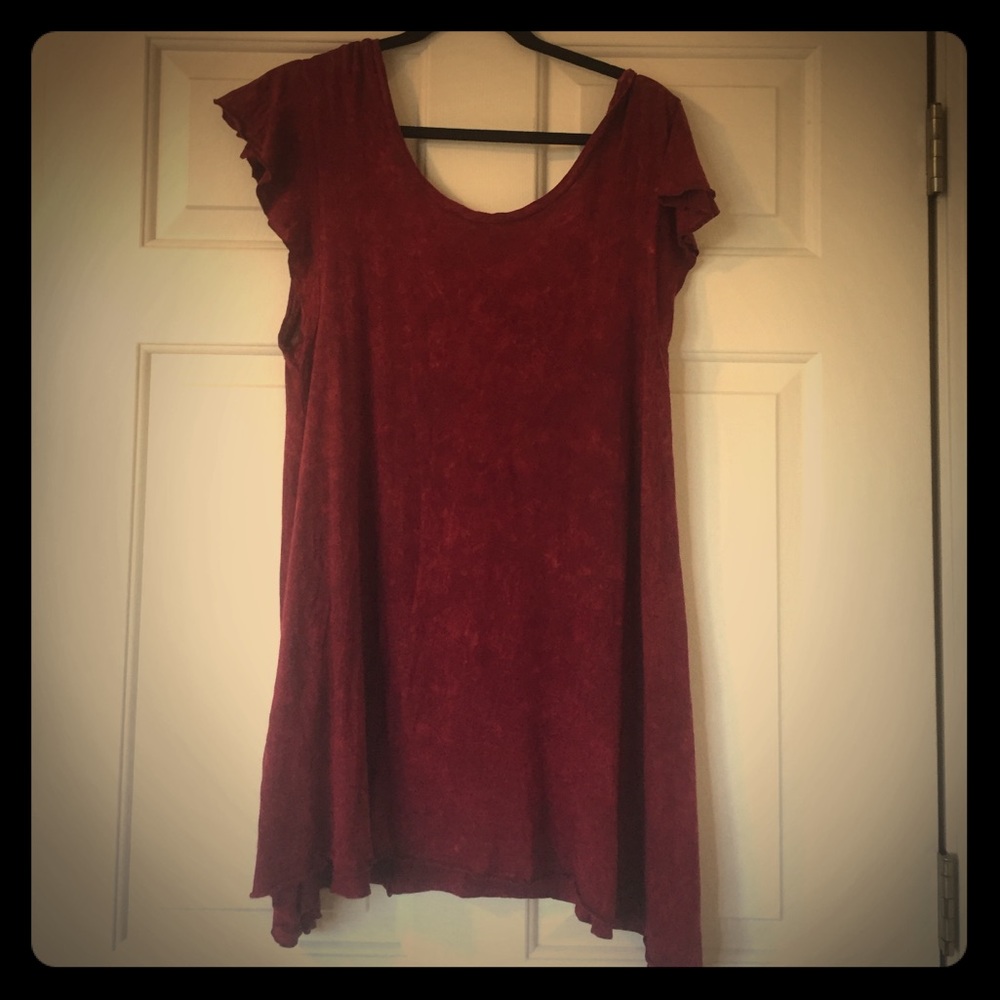 Urban Outfitters long flowy burgundy top