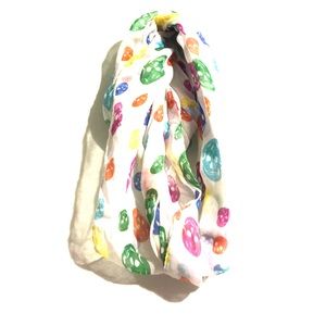 Rainbow skull infinity scarf
