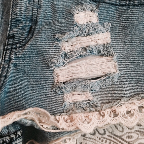 Ripped Denim Shorts - Picture 2 of 8