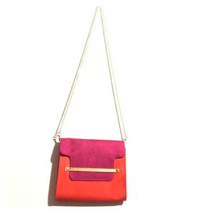 Pink and orange purse