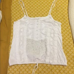 White spaghetti strap top