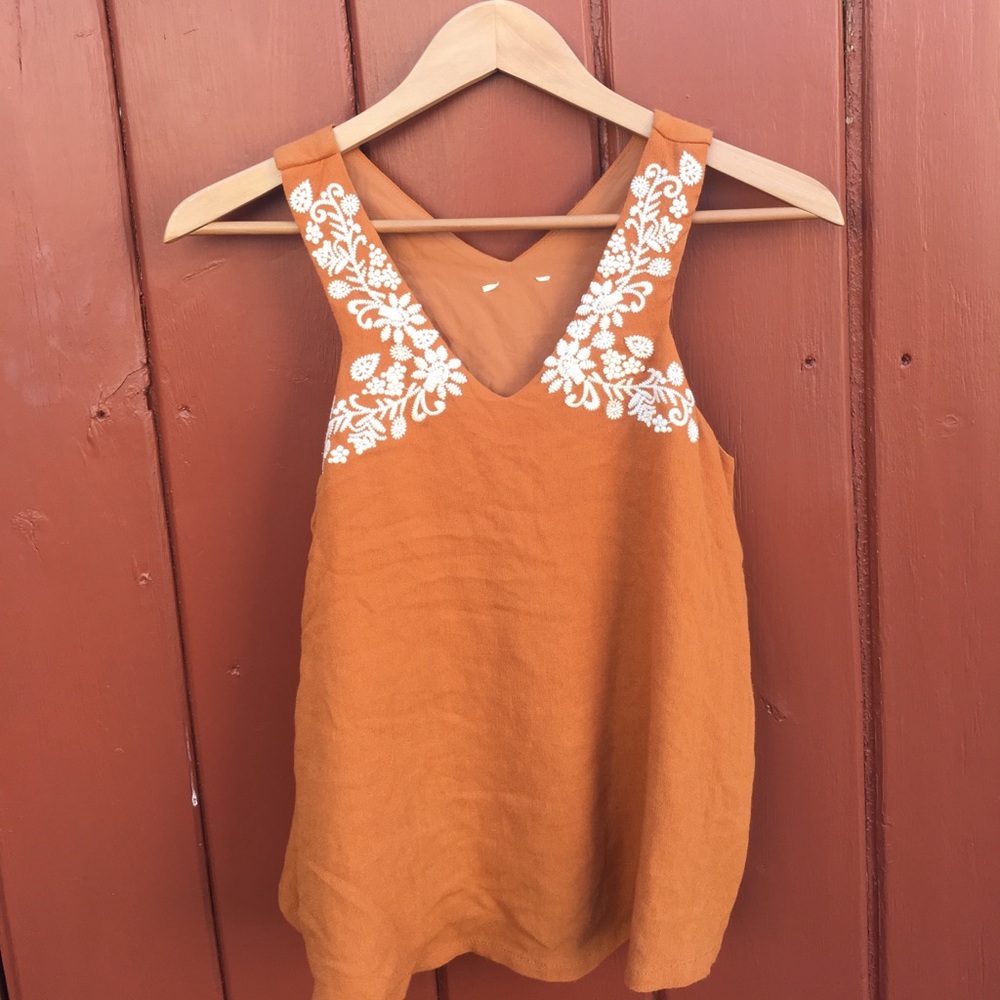 Rust orange tank