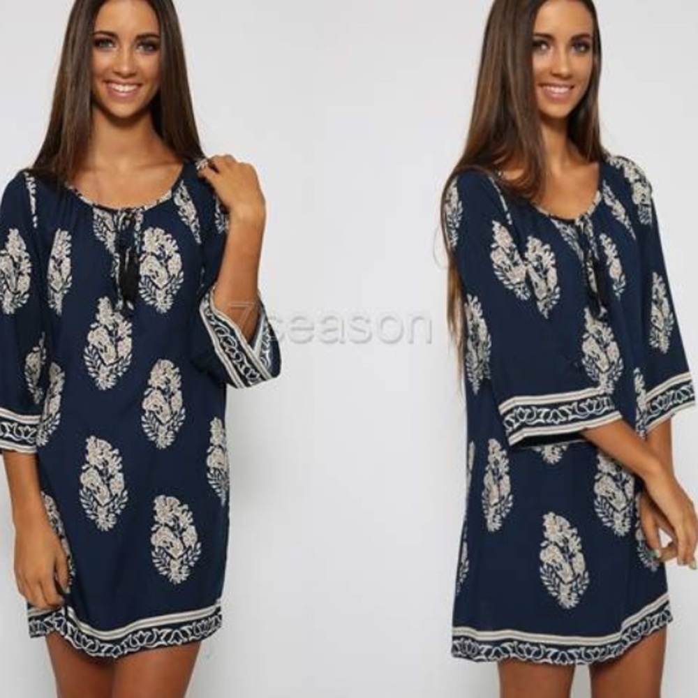 Vintage Inspired 3/4 Sleeve Dress.