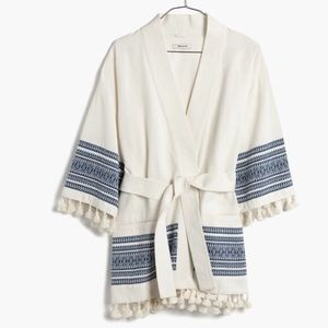 Madewell tie waist jacket with Tassels