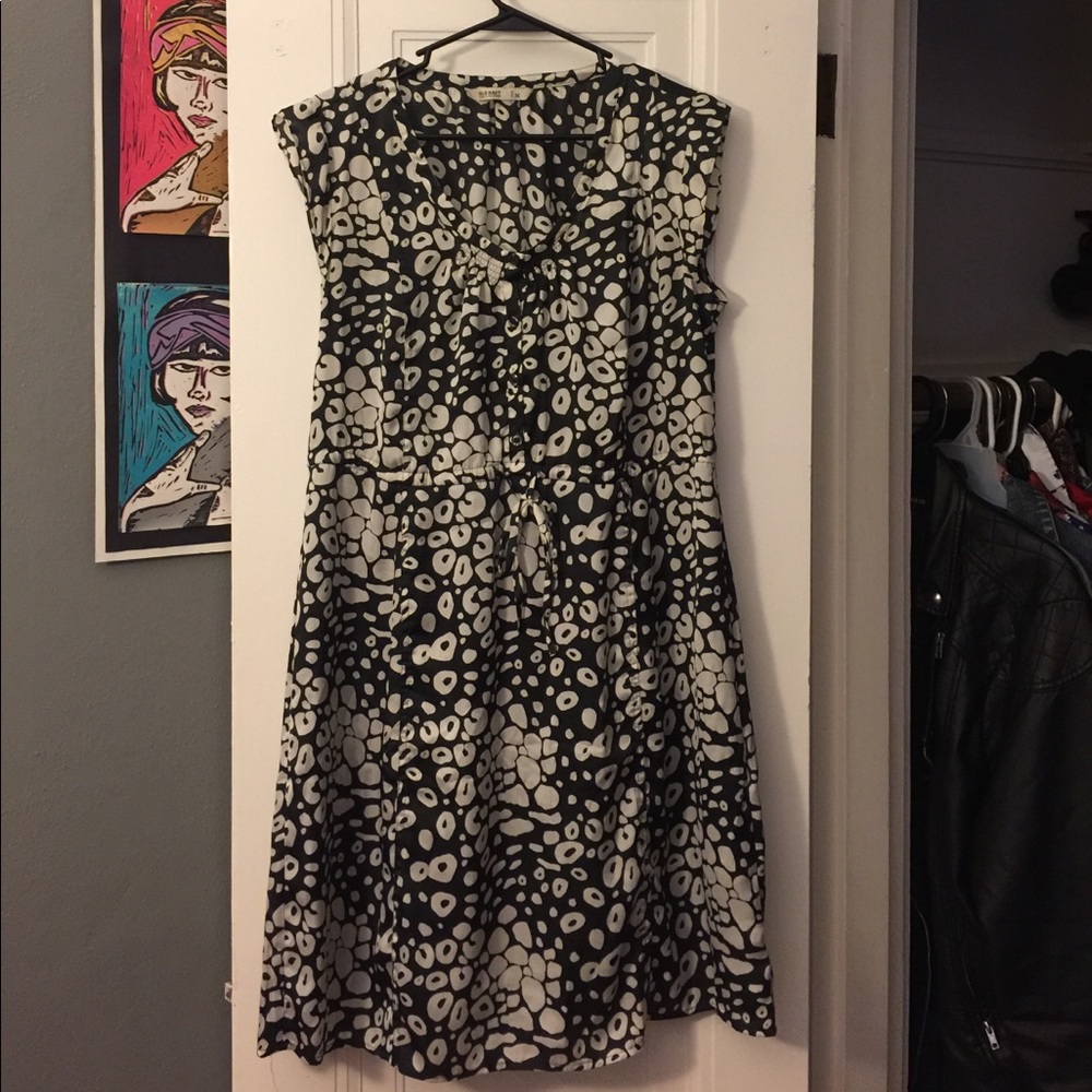 Patterned Sun Dress With Tie Waist