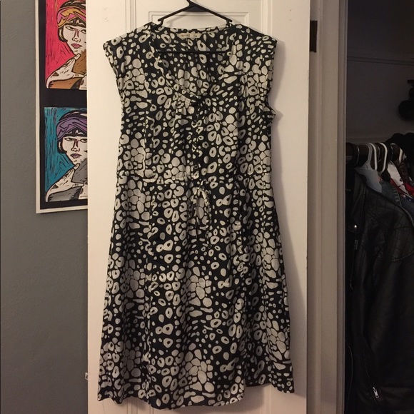 Patterned Sun Dress With Tie Waist - Picture 1 of 4
