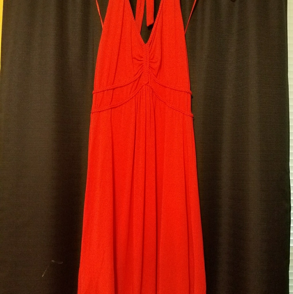 Hot pink halter dress NWOT