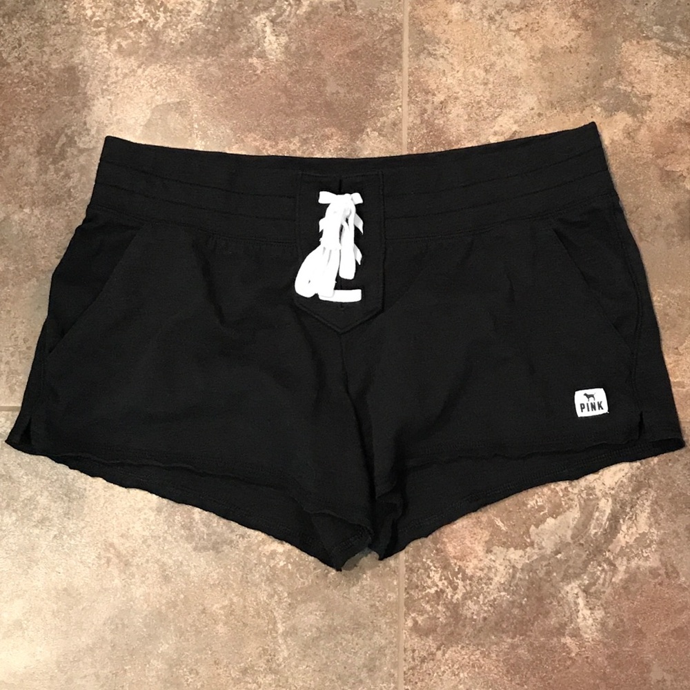 PINK 💕 Black crisscross tie shorts