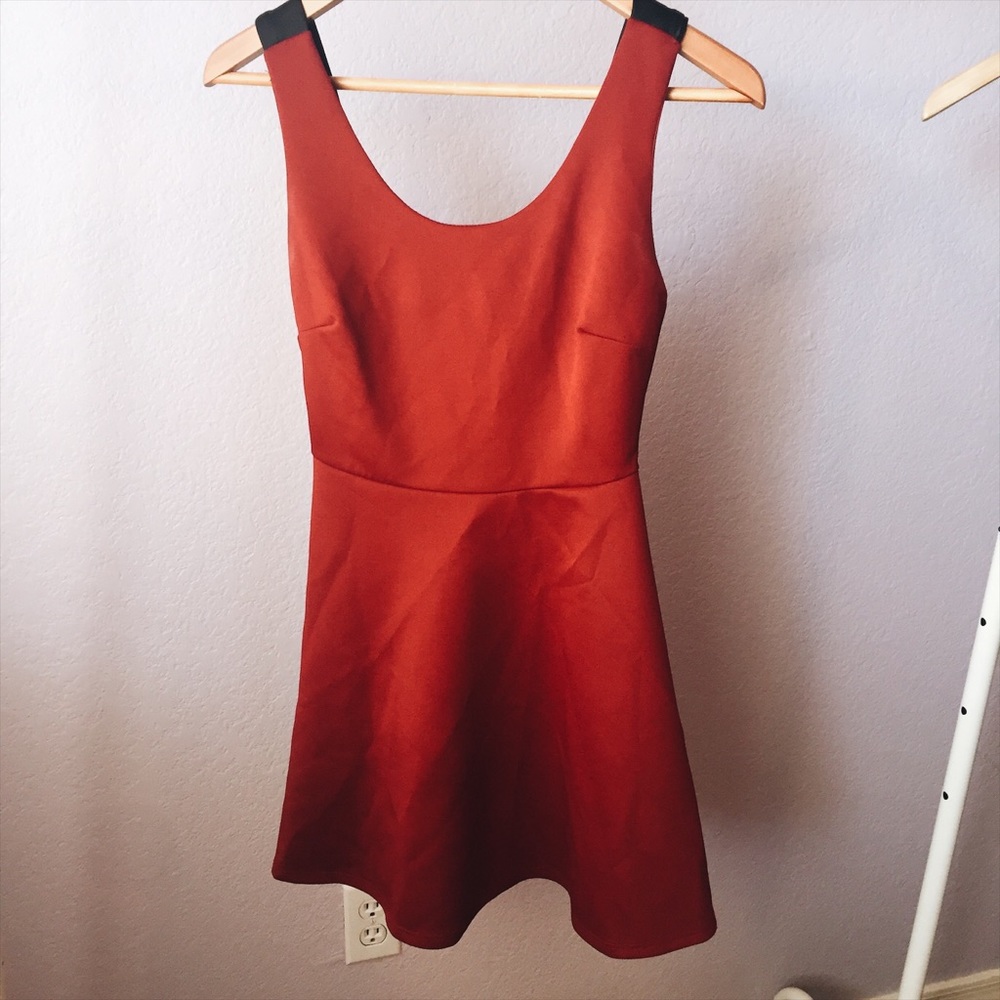 Cute red flare dress