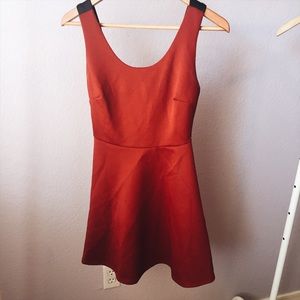 Cute red flare dress