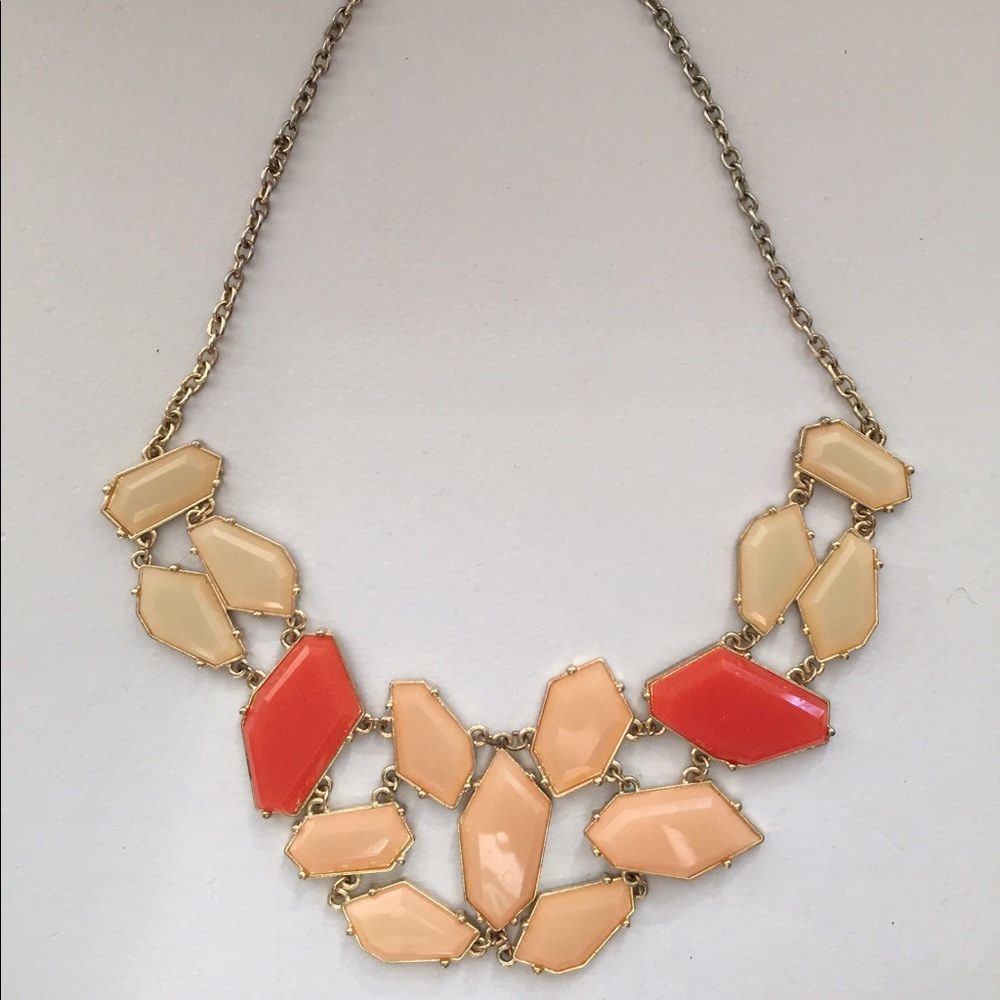 Statement coral necklace