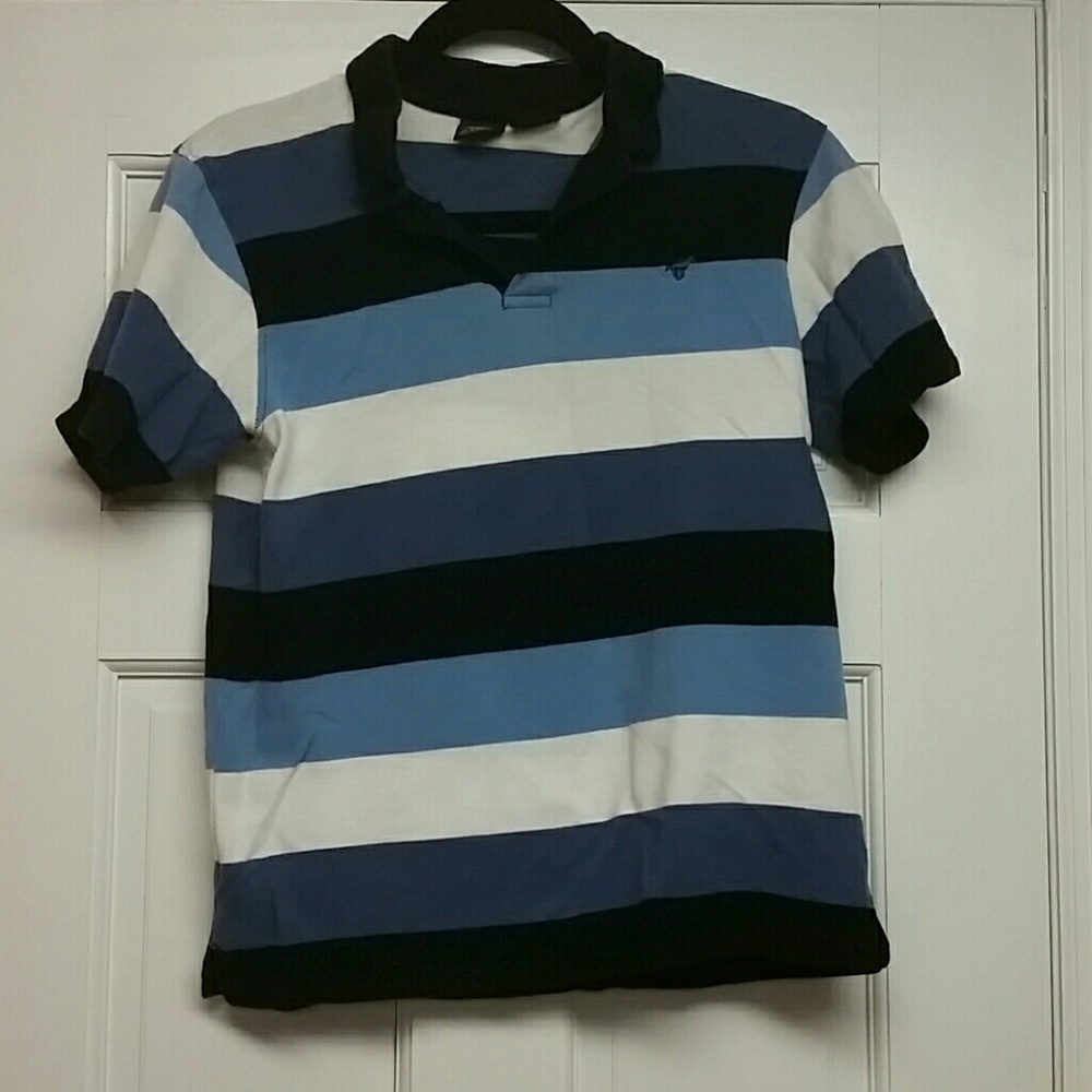 Blue stripped polo shirt