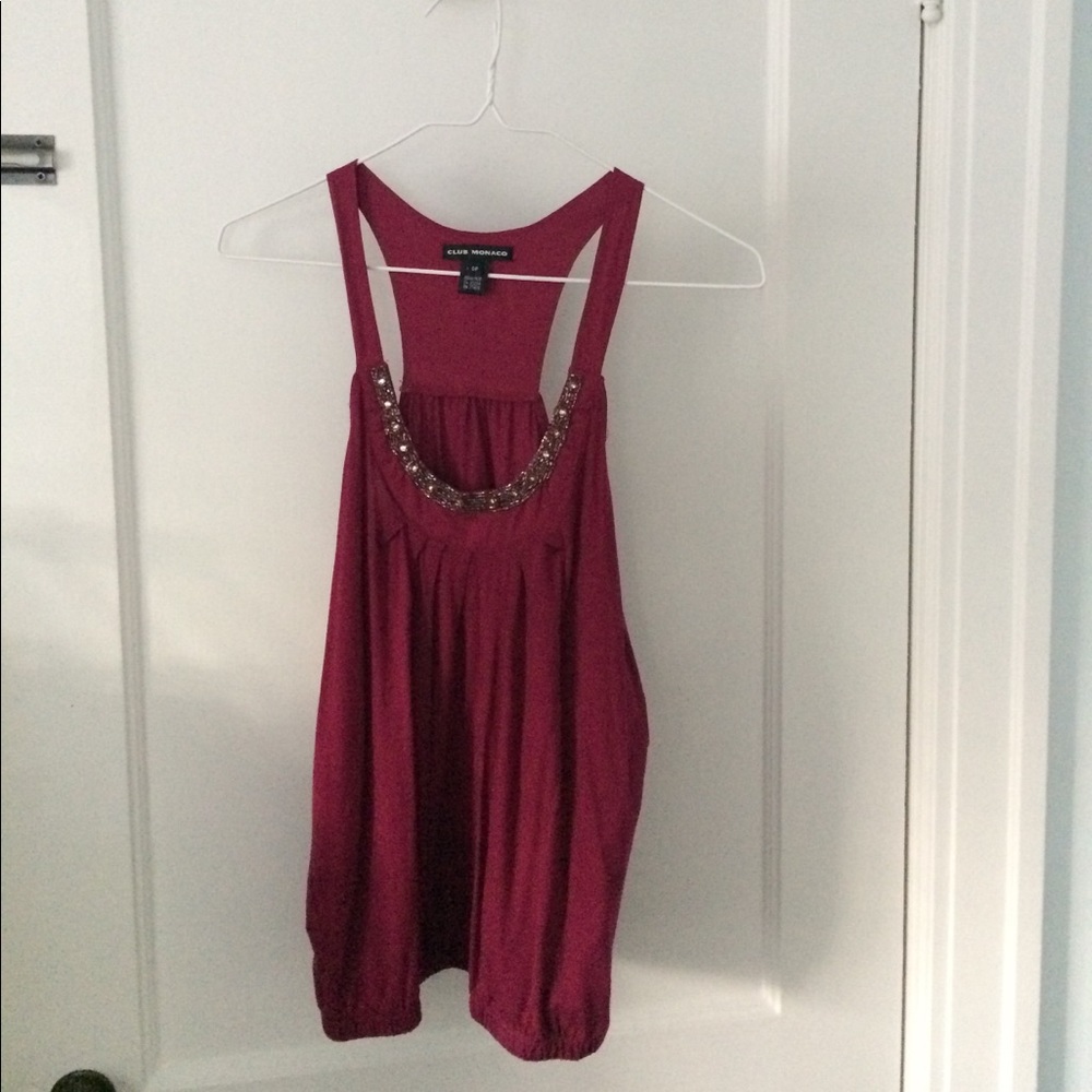 Beaded racerback tank