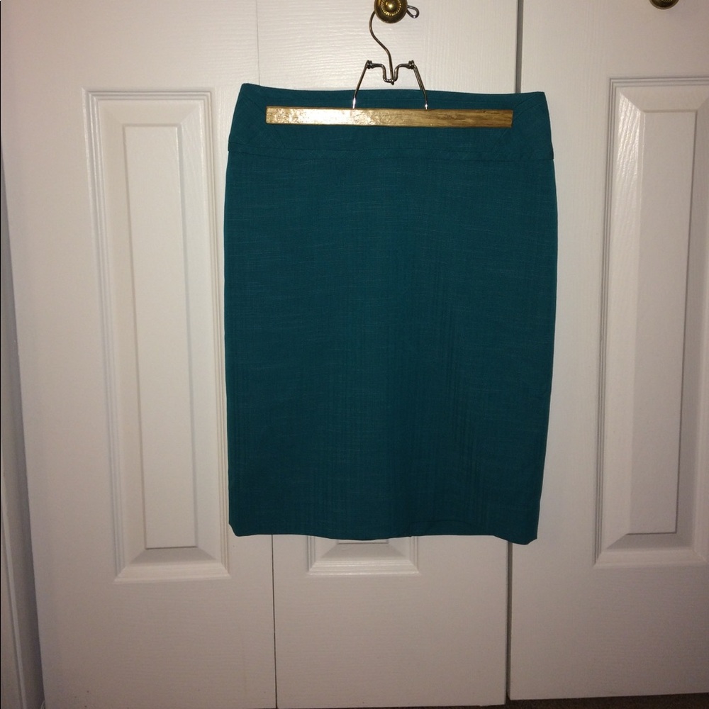 Teal pencil skirt from the Limited