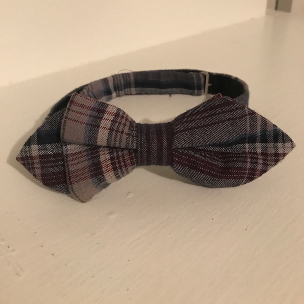 Vintage plaid bow tie
