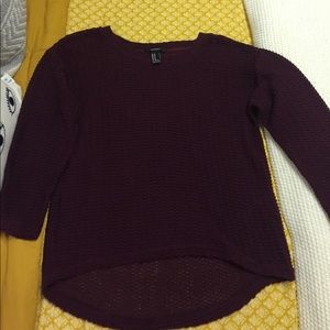 Burgundy knit top