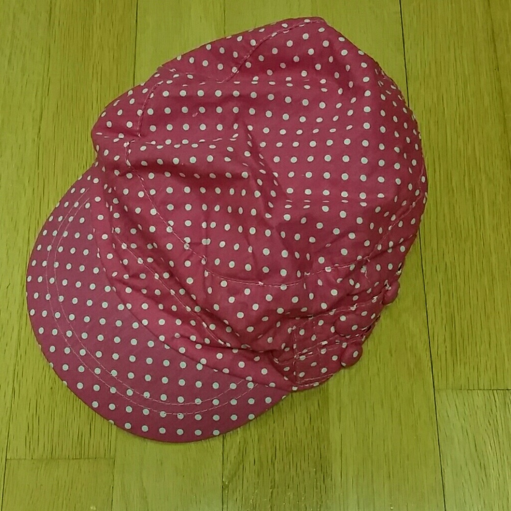 Kids pink polka dot hat