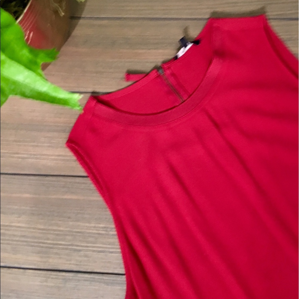 Madewell red silk tank top