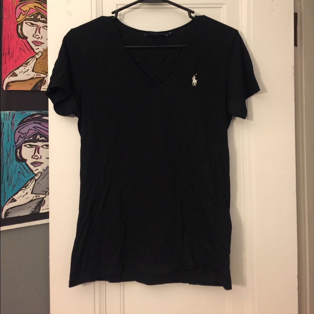 Black Ralph Lauren VNeck Tee