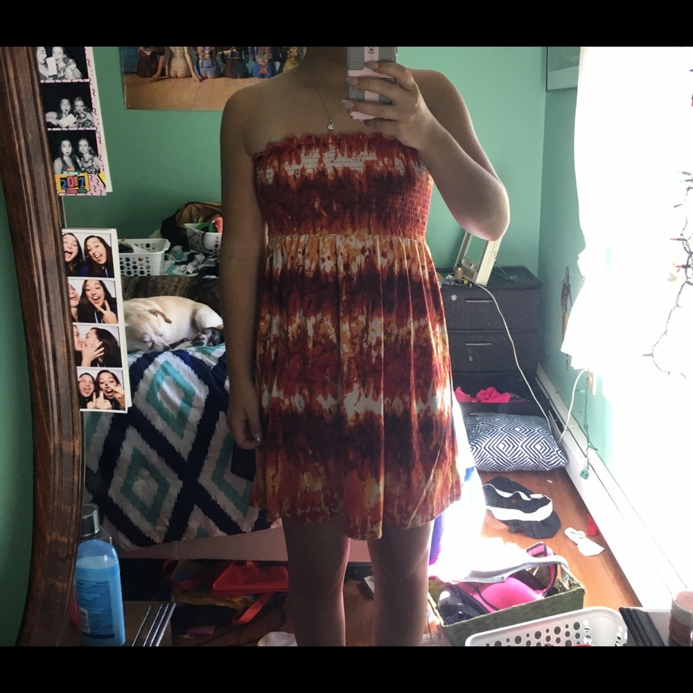 Orange red bathing suit cover up negotiable