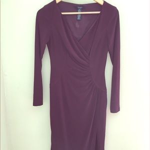 Wrap dress-plum