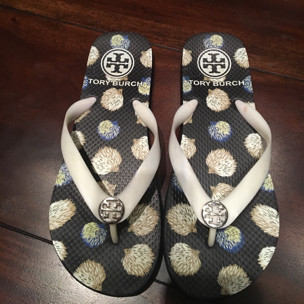 Tory Burch White Flip Flops Size 6