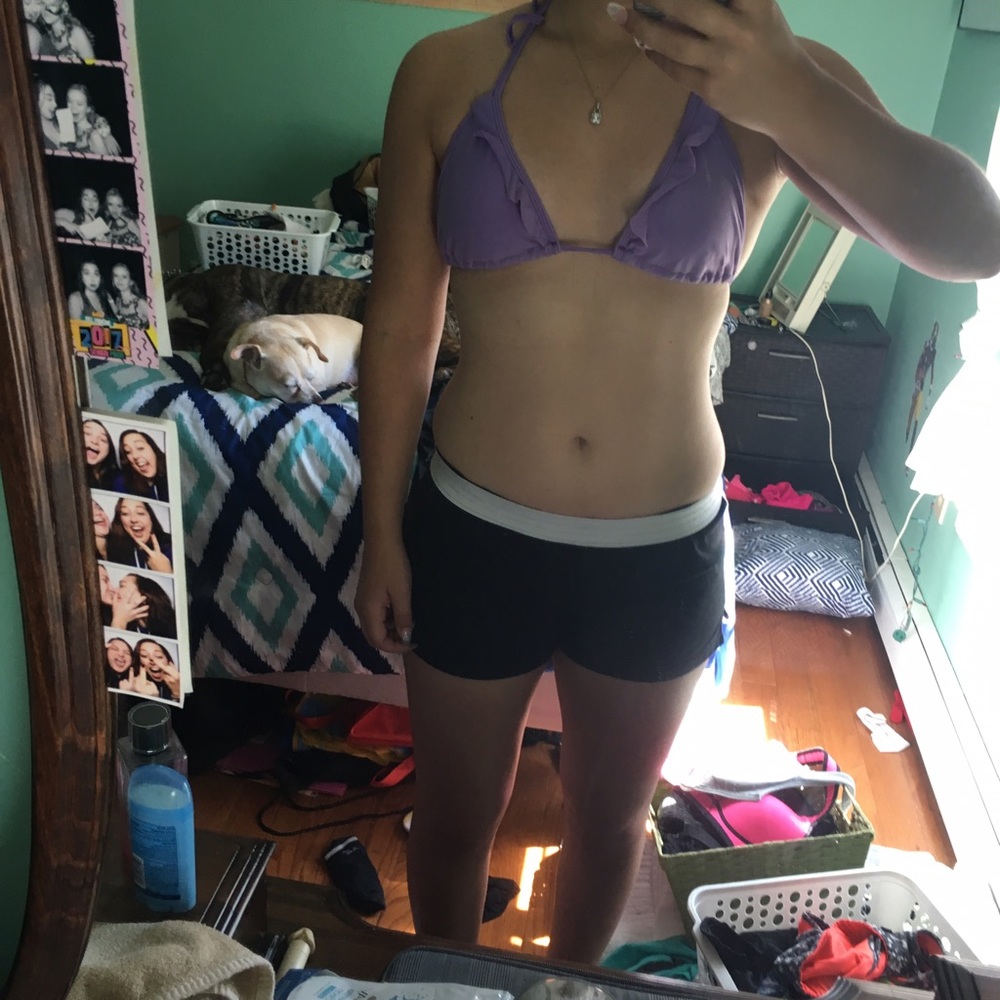 Purple string top