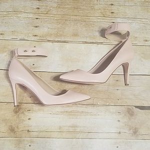 J. CREW leather ankle strap pointed toe pumps