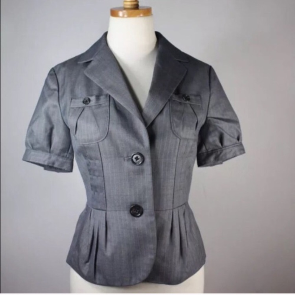 NWT Banana Republic Peplum Pinstripe Blazer Sz 4P