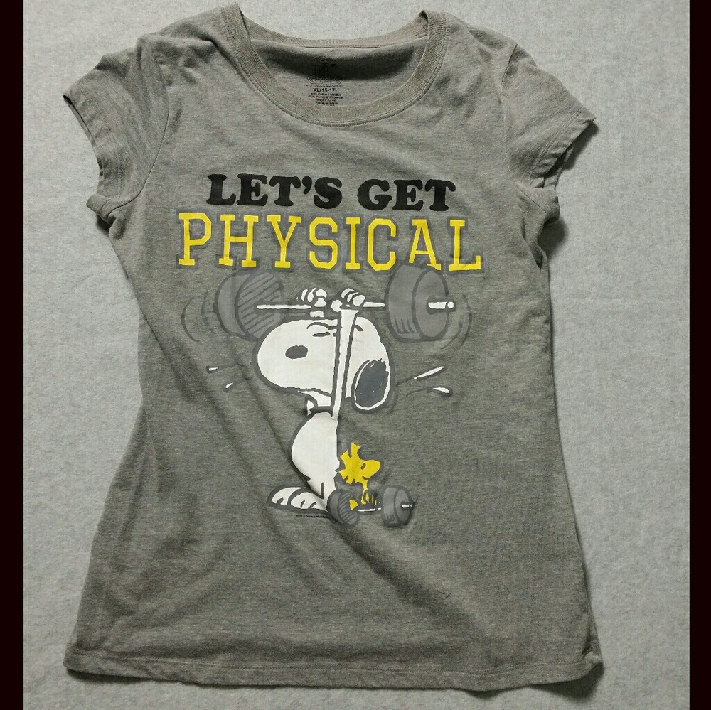 Snoopy Let's Get Physical T Shirt