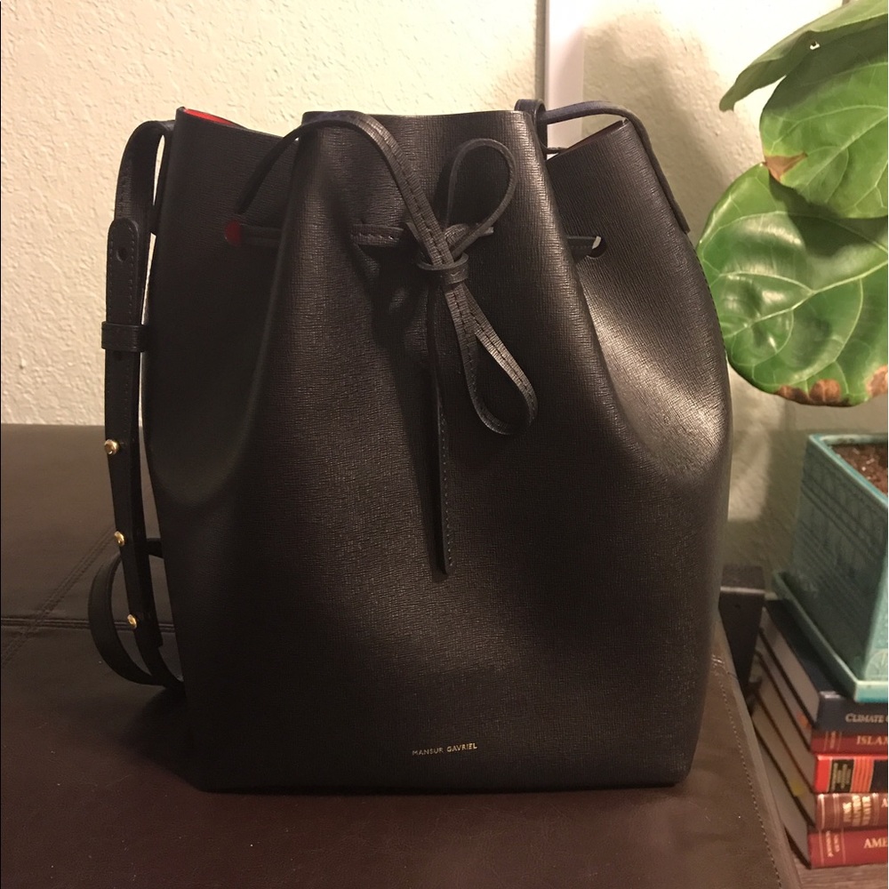 Mansur Gavriel Large Saffiano Bucket Bag