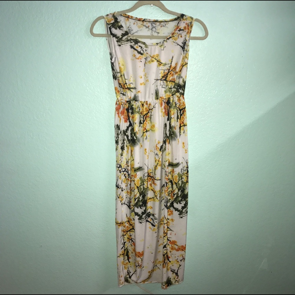 White floral print