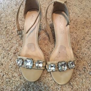 Aldo Jeweled Leather Heels