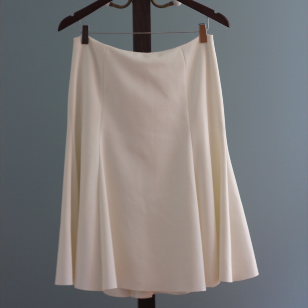 Zara Ivory Flared Skirt