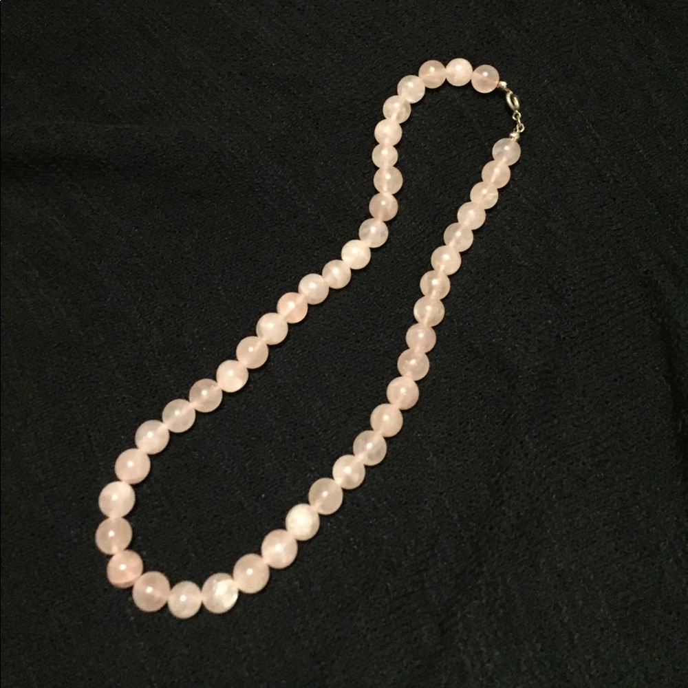 Light pink, nude vintage beaded choker necklace