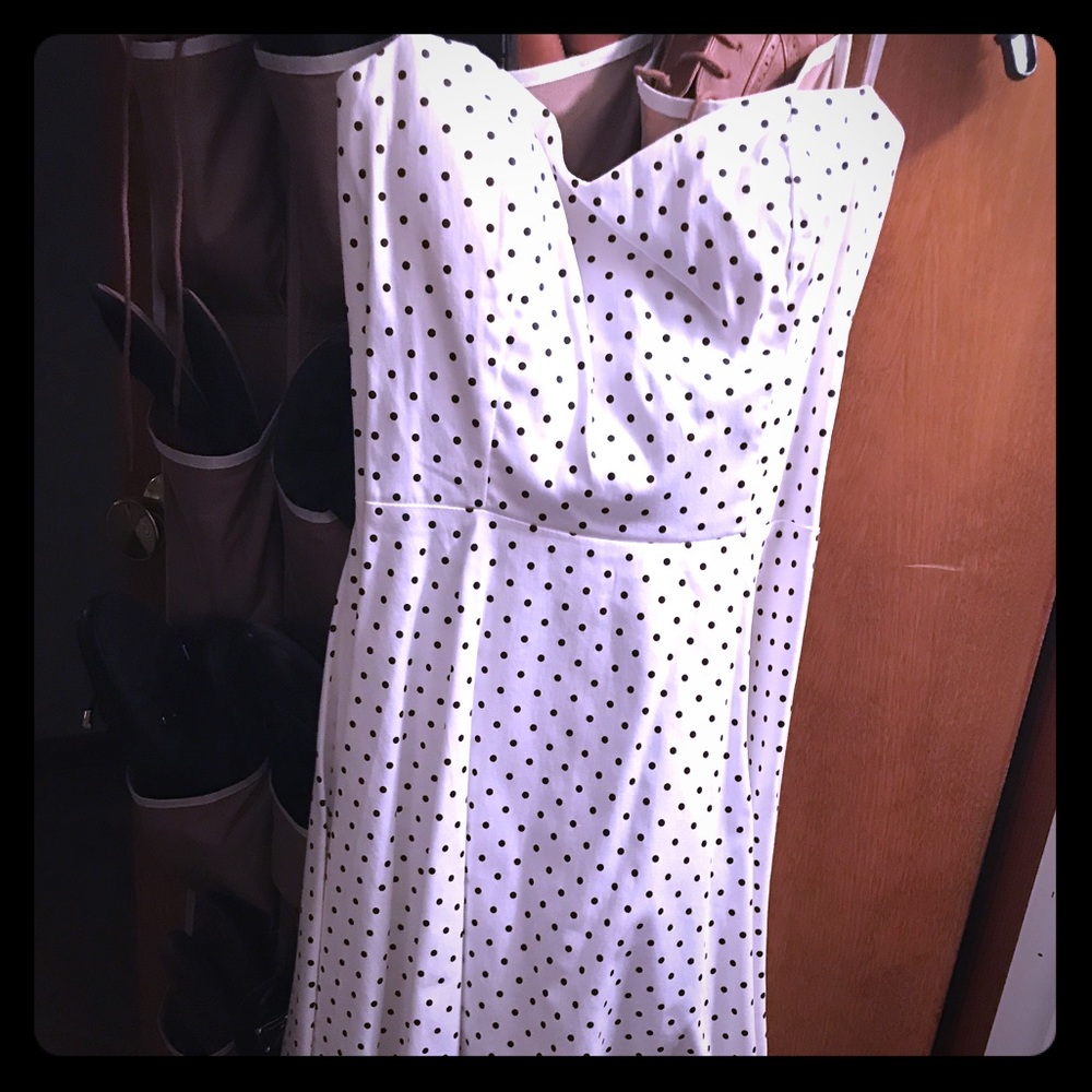 Little white polka dot dress