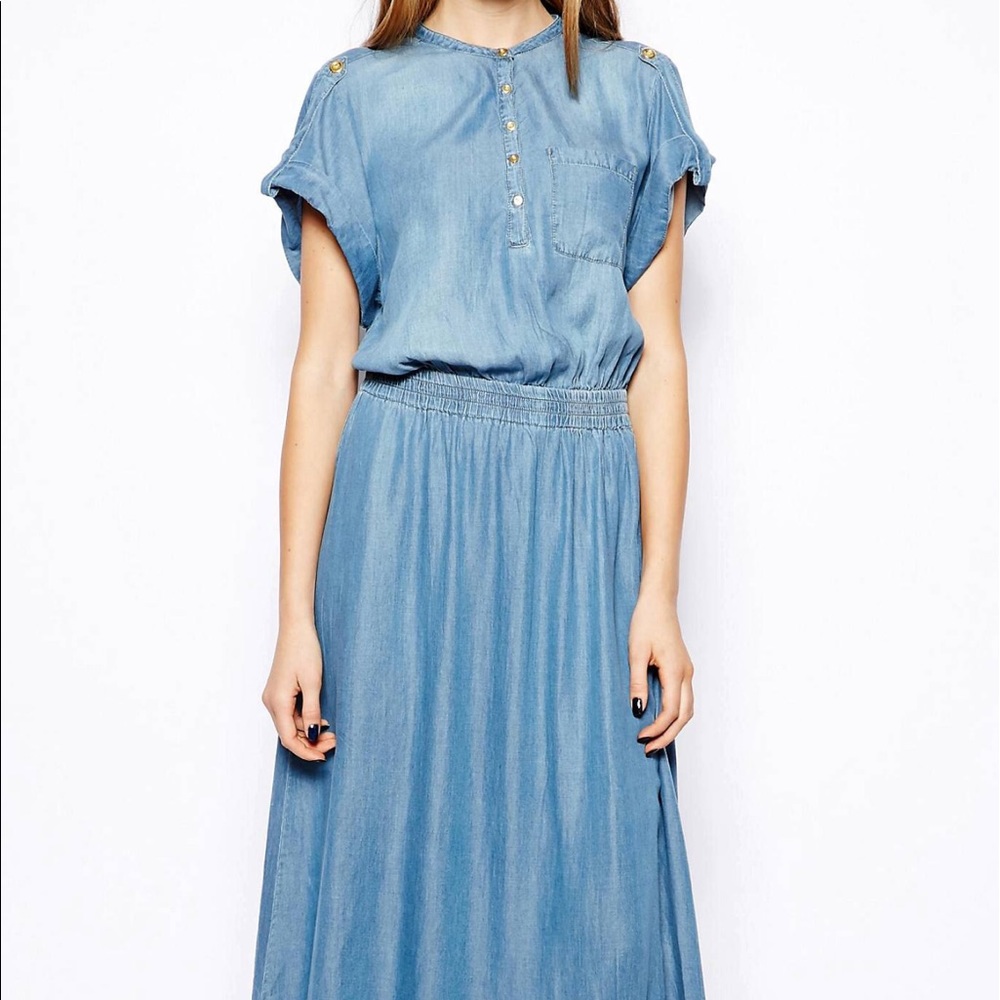 Denim maxi dress
