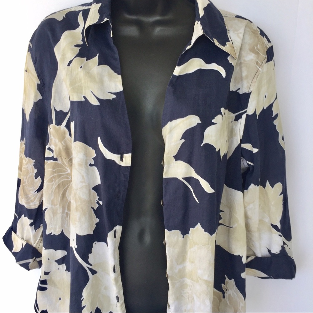 Caribbean Joe floral blouse