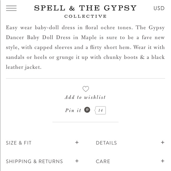 SPELL AND GYPSY DANCER BABY DOLL DRESS - Picture 5 of 8
