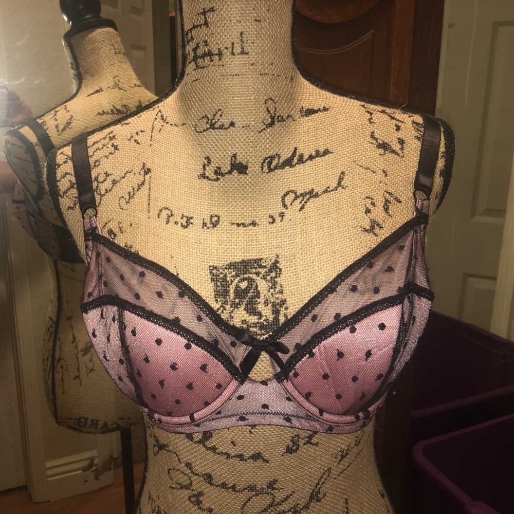 NWOT Victoria Secret 34DD Pink/Black Bra