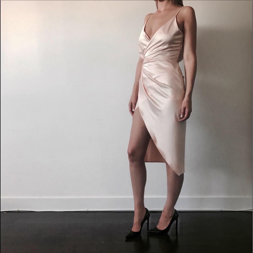 House of CB Coco Satin Silk Dress